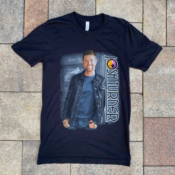 JOSH TURNER Country Music World Tour Black T Shirt With Dates Size Small - Picture 2 of 8